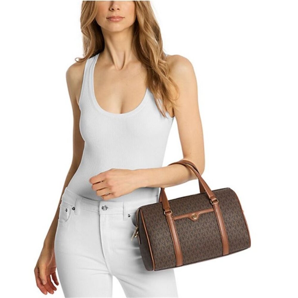 Michael Kors Medium Duffle Crossbody Bag – Signature Canvas & Leather | New